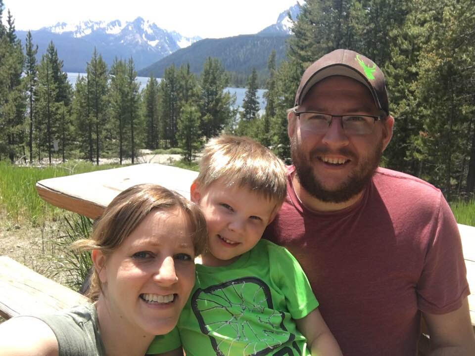 Katie Jay, ICL's Data Development Assistant and her family
